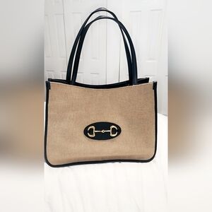 Meduim Horsebit 1955 Tote in Nuetrals Canvas